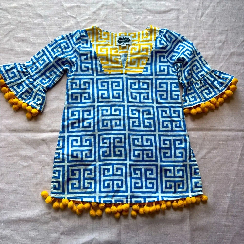 Mud Pie Toddler 100%‎ Cotton Groovy Tunic Coverup Size 4T
